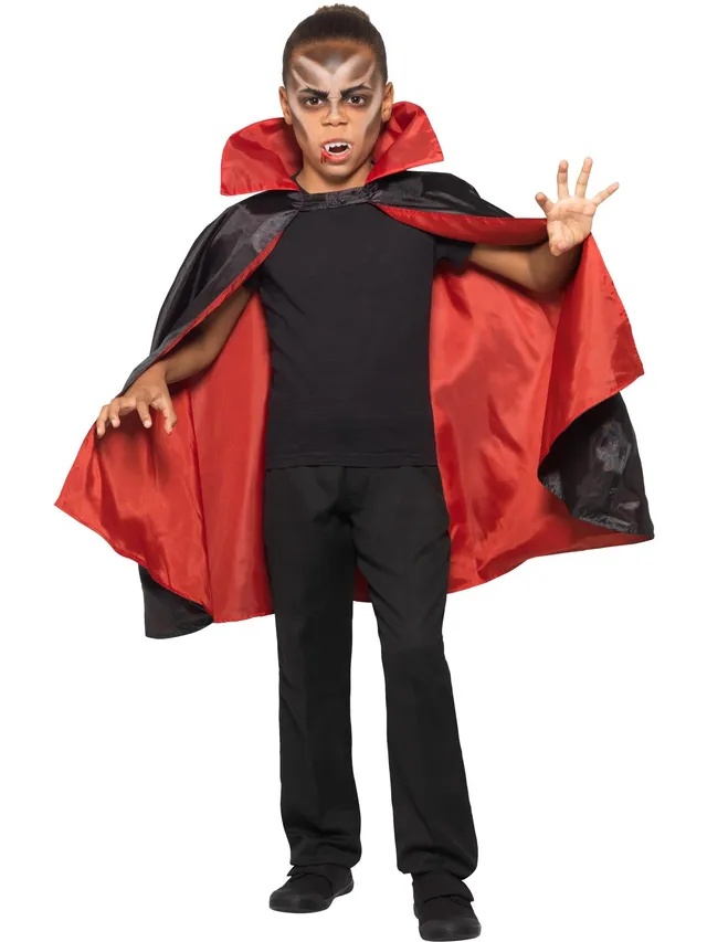 smiffys-fever-vampir-cape-kinder-schwarz-rot-wende-umhang image 1