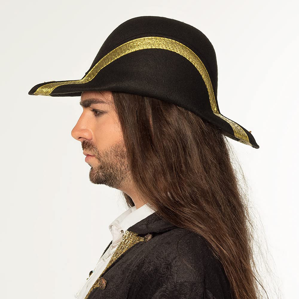 boland-piratenhut-admiral-bicorne-hut-schwarz-gold-59-cm image 3