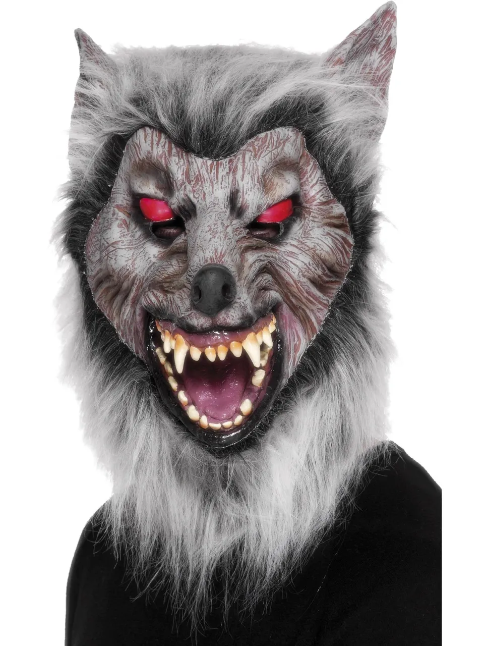 smiffys-fever-prowler-wolf-maske-grau-latex-berzug image 1