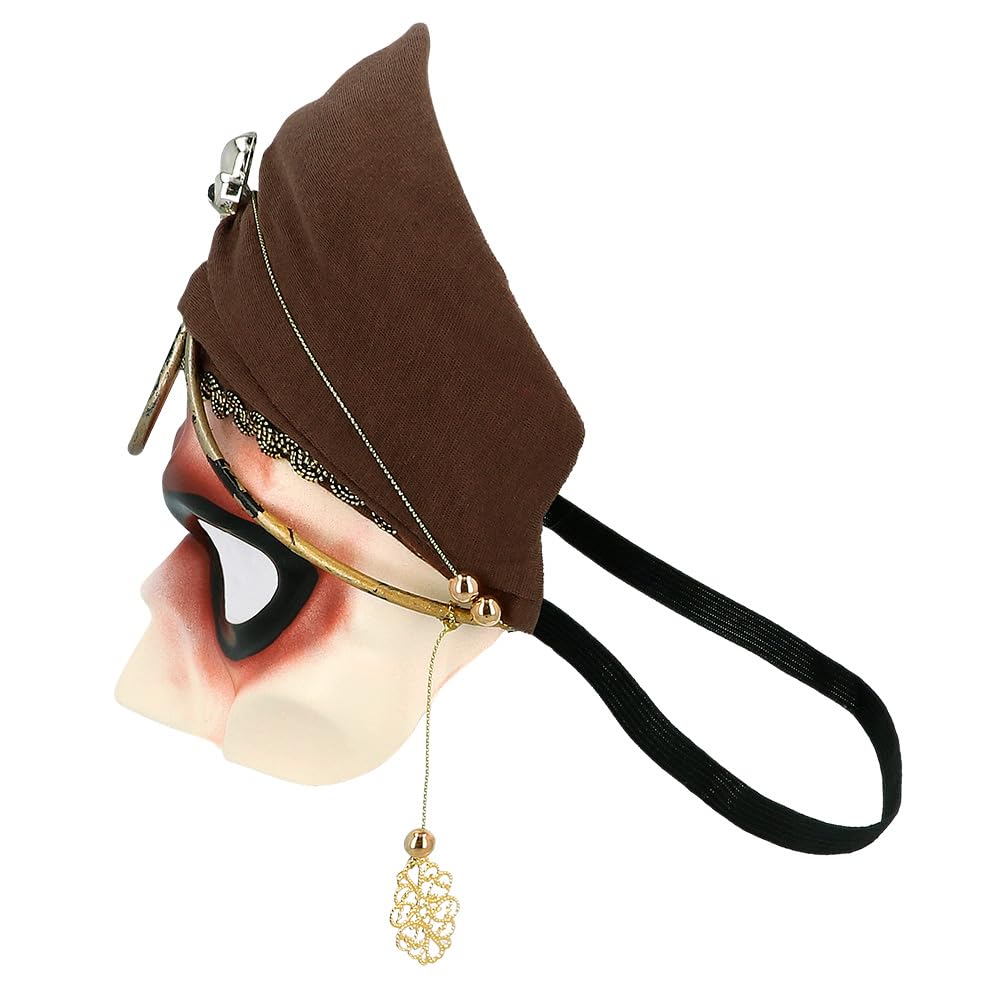 boland-maske-wahrsagerin-halbmaske-mit-kopftuch-braun image 3