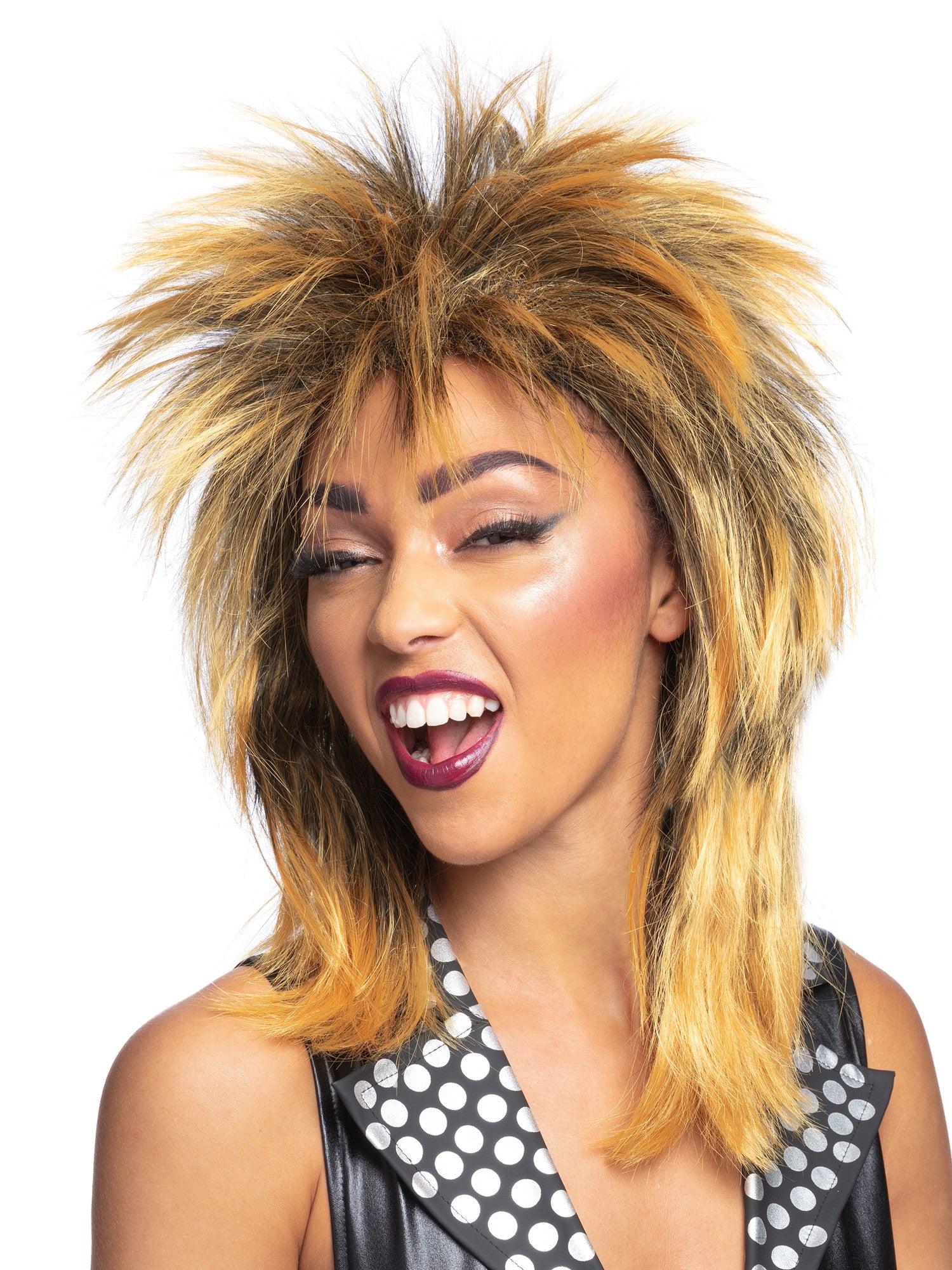 smiffys-fever-rock-diva-per-cke-schwarz-lang-80er image 2