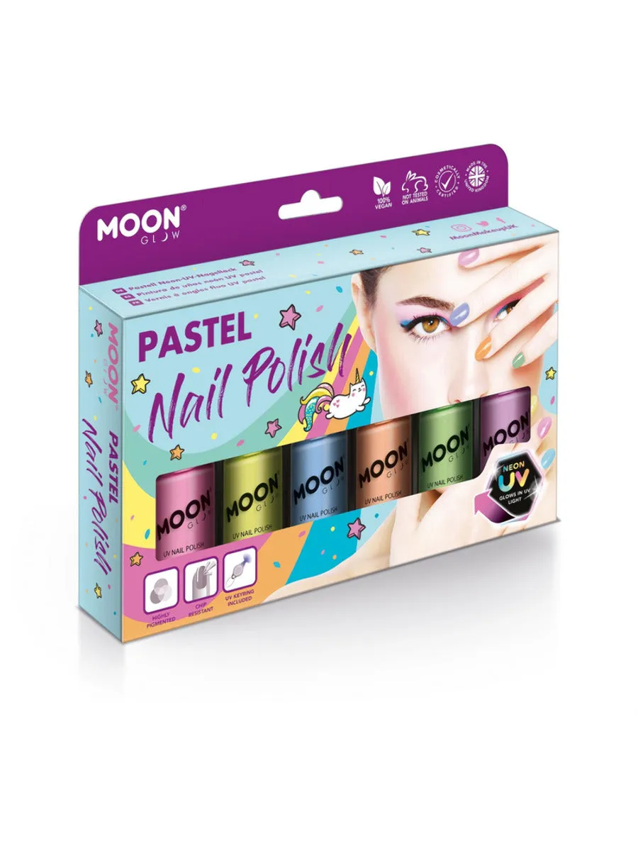 smiffys-makeup-fx-moon-glow-nagellack-set-pastell-neon-uv-6x14ml image 1