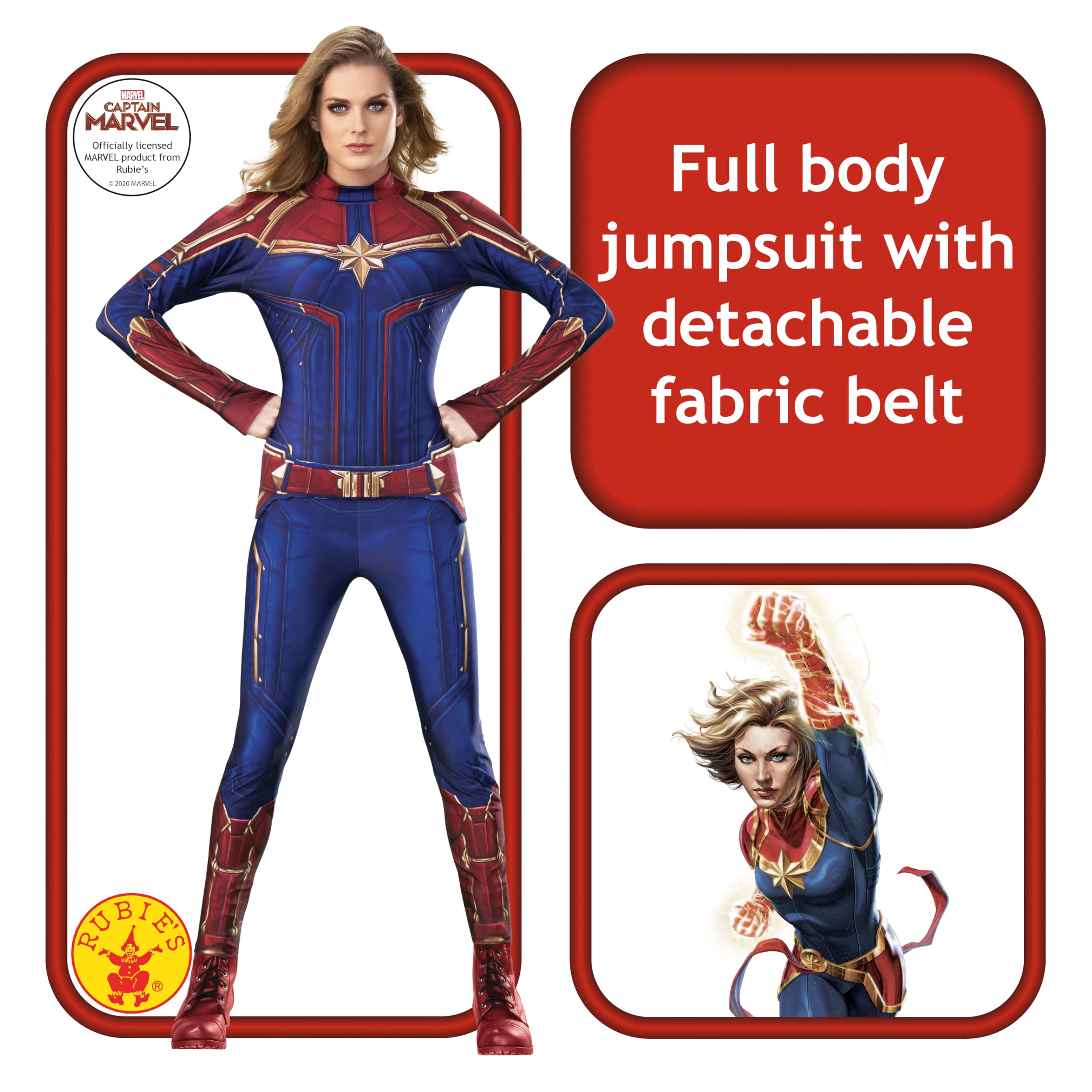 rubie-s-deluxe-captain-marvel-kost-m-damen-s-overall image 2