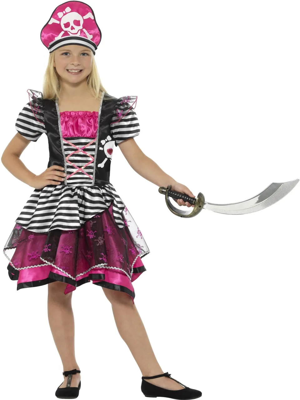 smiffys-fever-perfect-pirate-girl-pirat-kost-m-rosa-4-9j image 1