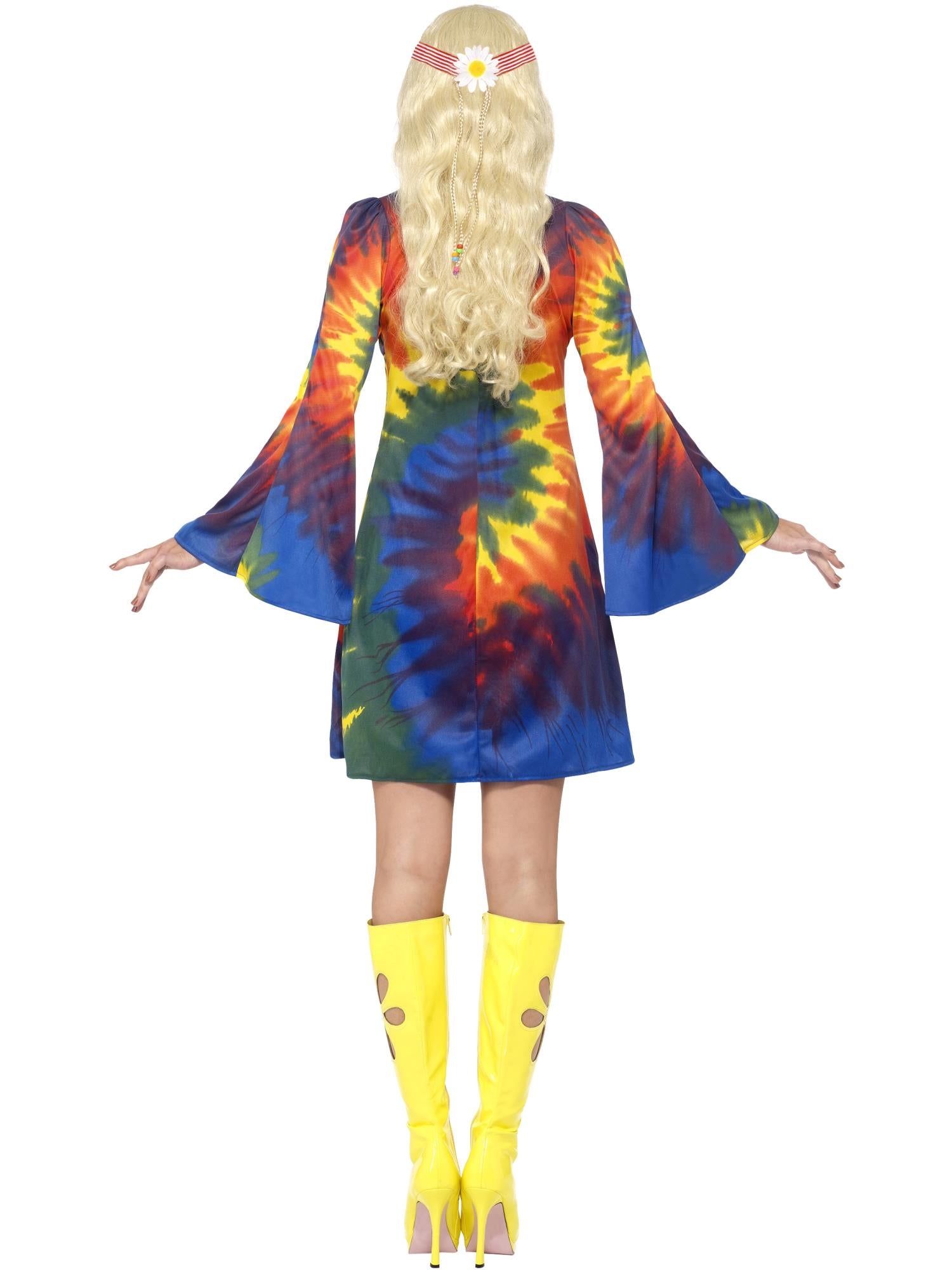 smiffys-fever-1960s-tie-dye-kost-m-damen-bunt image 2