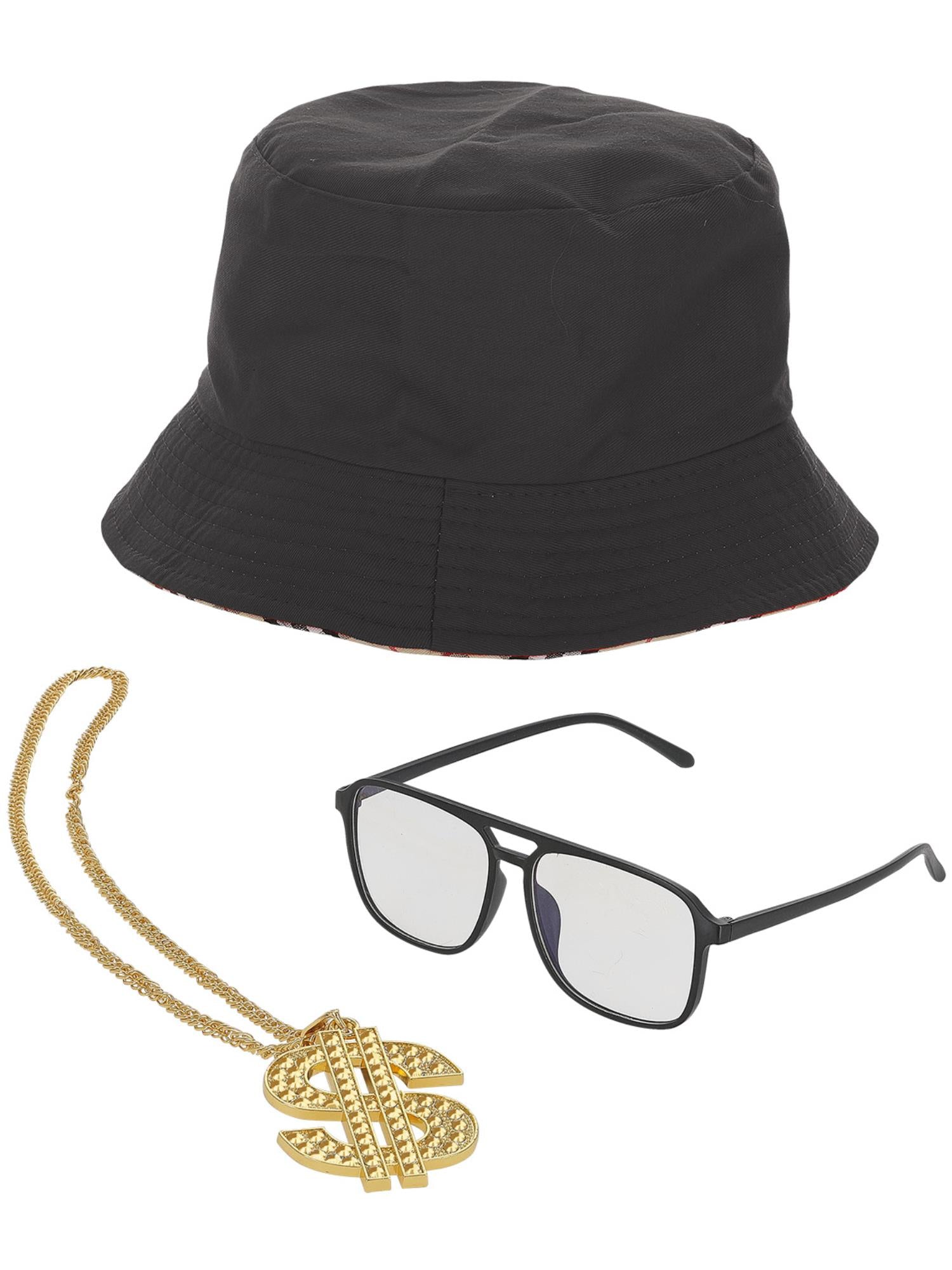 smiffys-fever-90s-rapper-kost-m-set-schwarz-gold image 3