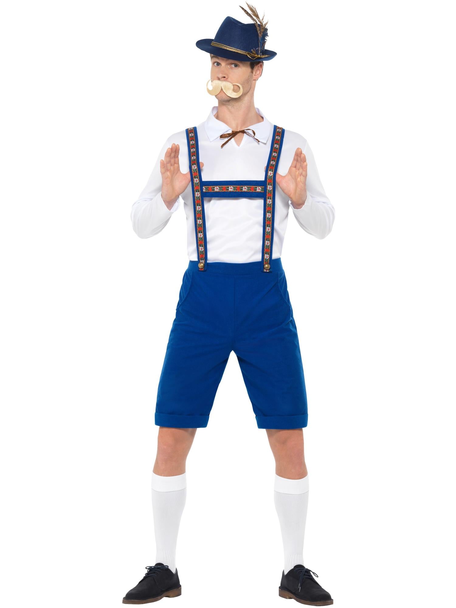 smiffys-fever-bayerisches-kost-m-herren-blau-mit-hemd-gr-m image 4