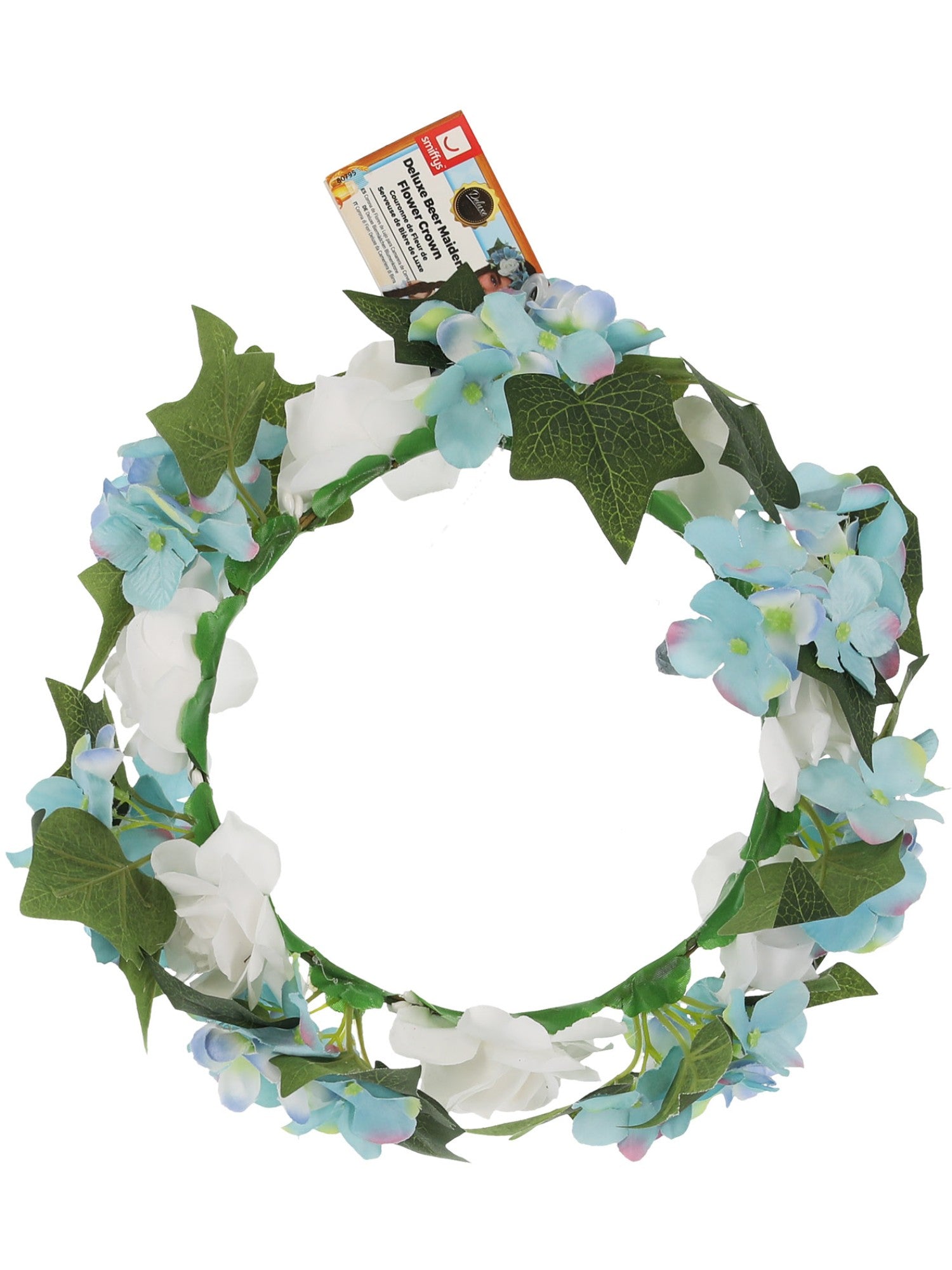 smiffys-fever-blumenkranz-blau-wei-oktoberfest-haarschmuck image 2