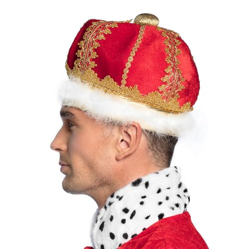 boland-headwear-krone-k-nig-rot-gold-samt-edelstein image 6