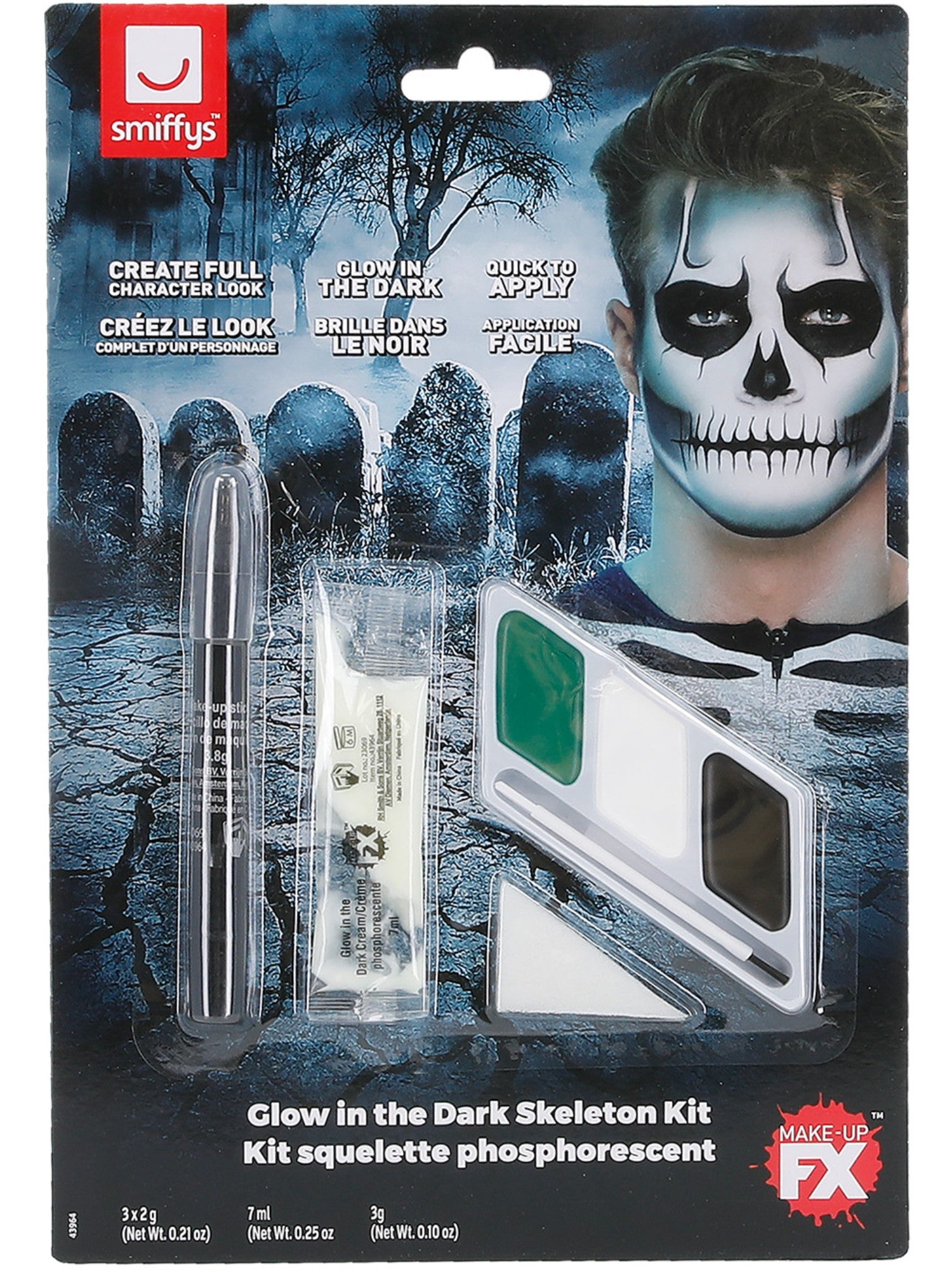 smiffys-fever-skeleton-schminkset-glow-in-the-dark image 7