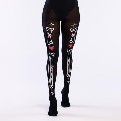 boland-halloween-la-pelona-strumpfhose-day-of-the-dead-damen image 5