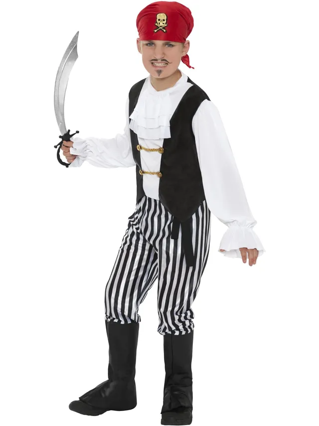 smiffys-fever-piratenkost-m-kinder-schwarz-gr-m-7-9-jahre image 1