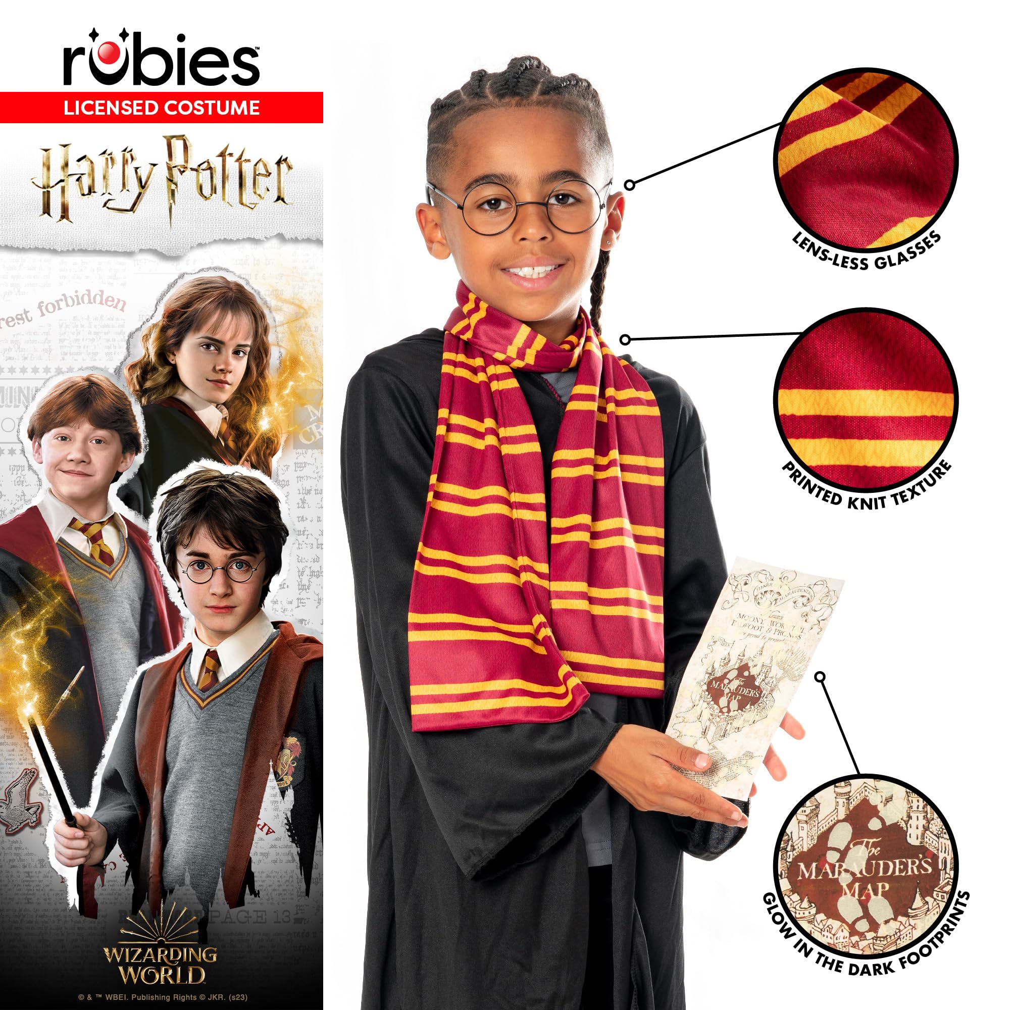 rubie-s-deluxe-harry-potter-gryffindor-zubeh-r-set-schal-brille image 3