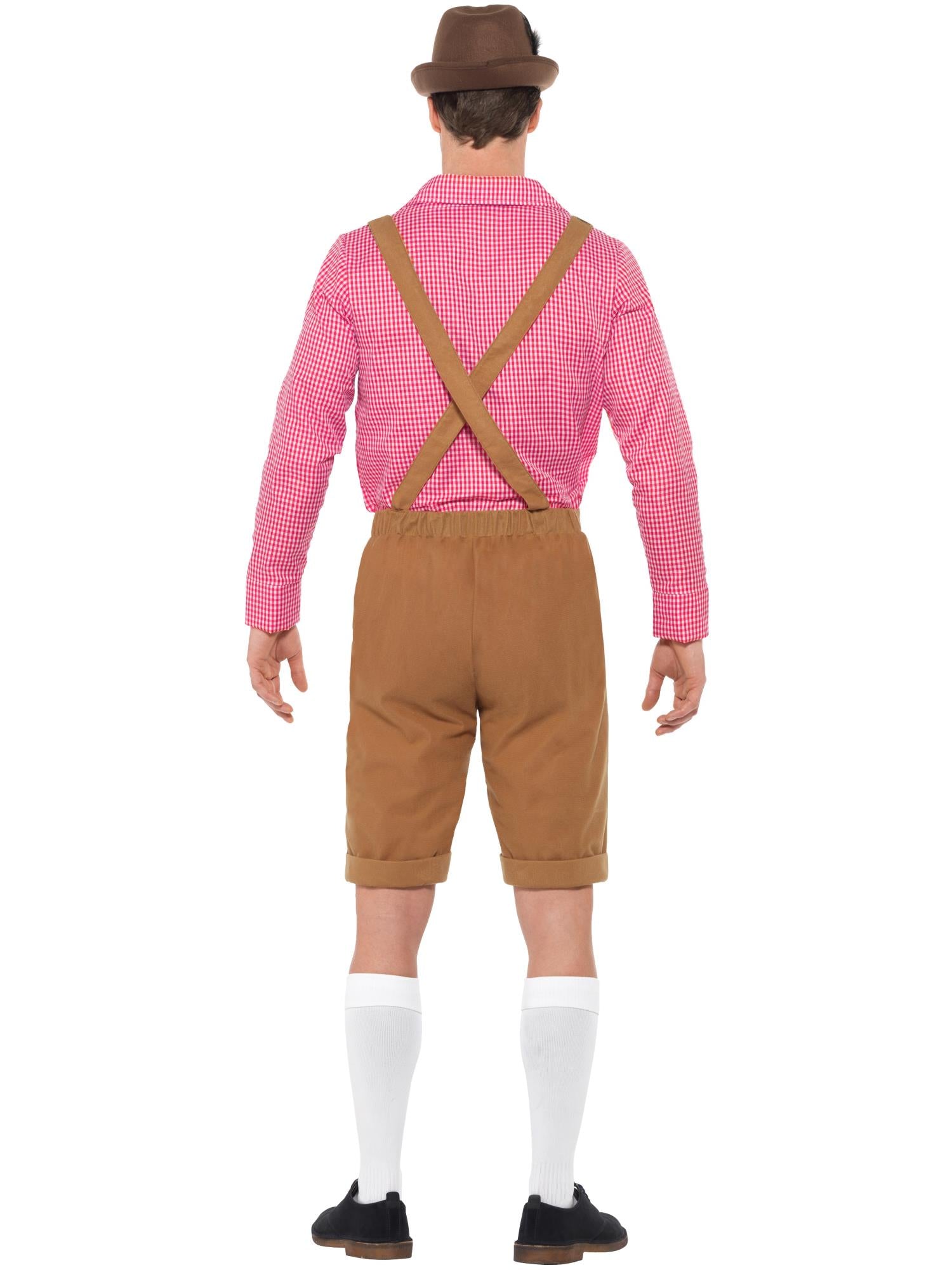 smiffys-fever-mr-bavarian-kost-m-herren-rot-braun-lederhose image 2