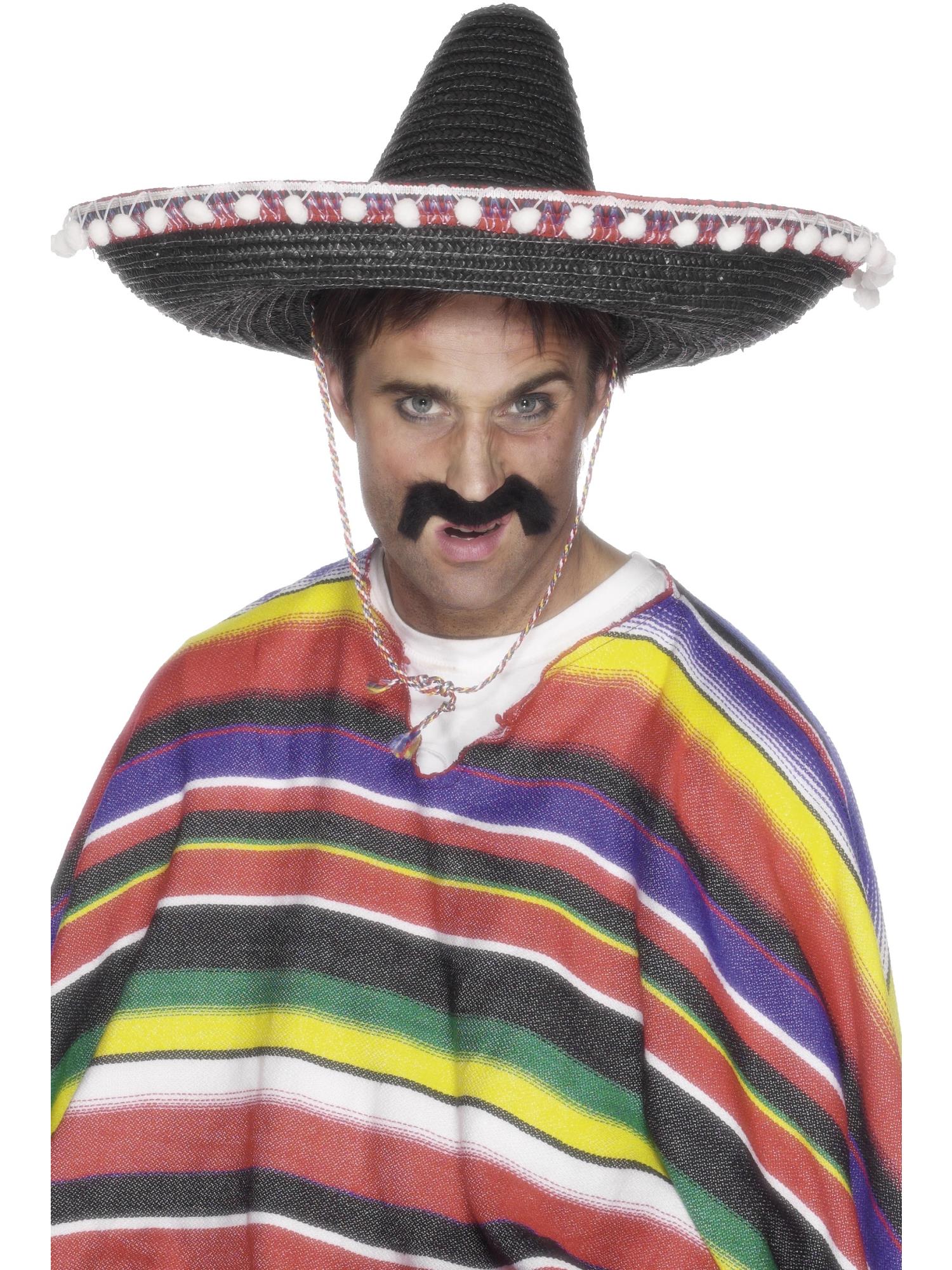 smiffys-fever-sombrero-strohhut-schwarz-einheitsgr-e image 1