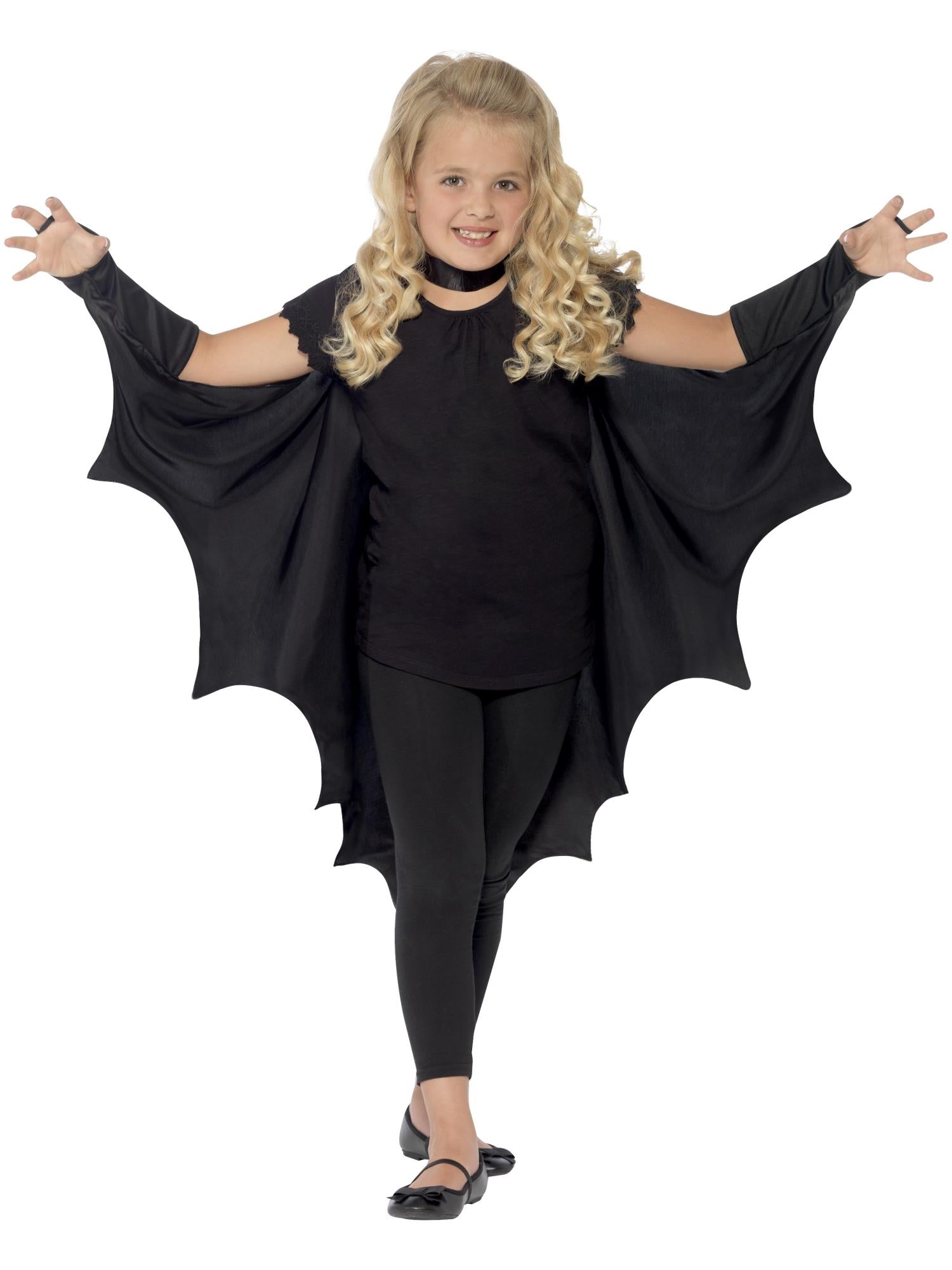 smiffys-fever-vampir-fledermaus-fl-gel-kinder-schwarz image 1