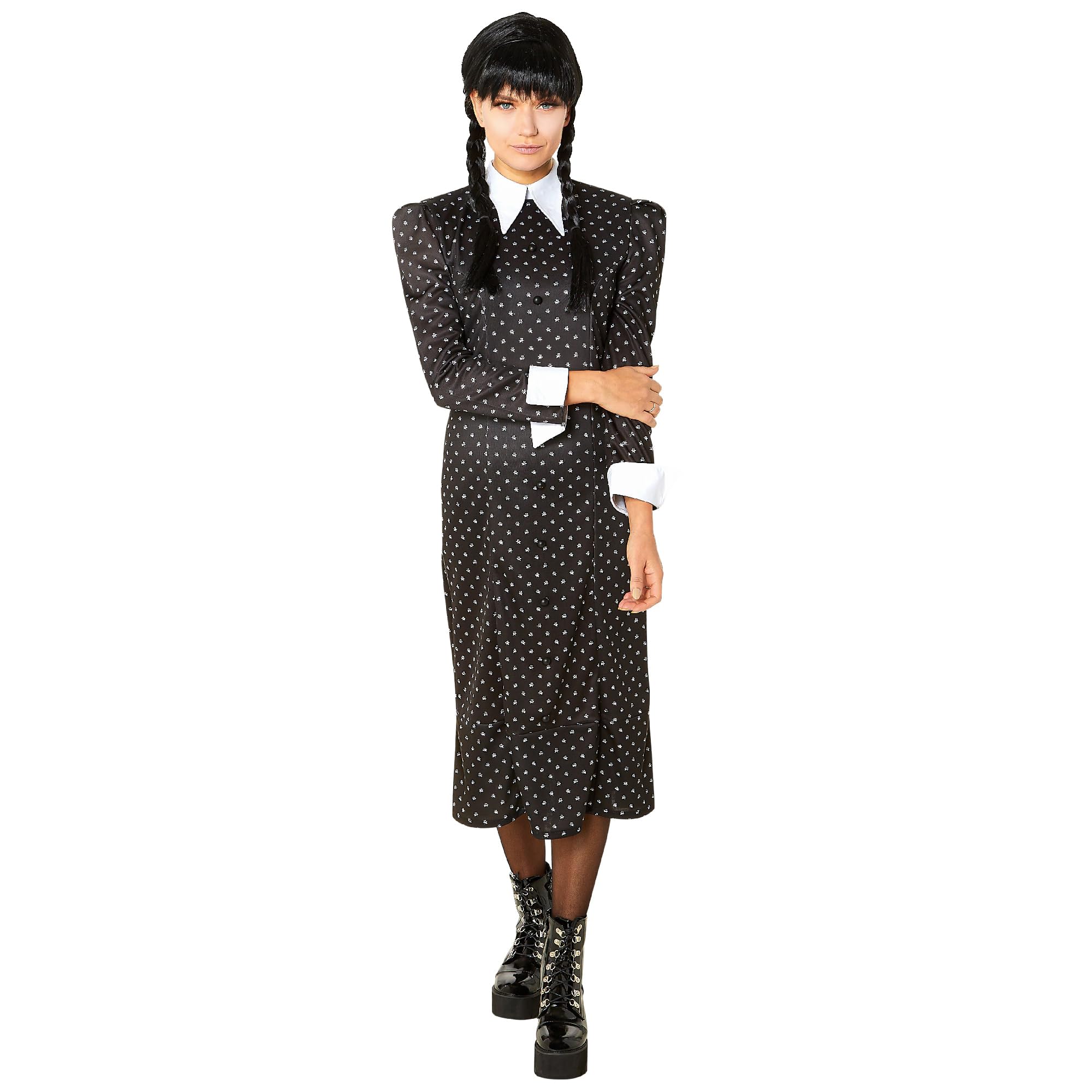 rubie-s-deluxe-wednesday-kleid-16-18-schwarz-mit-kragen image 1