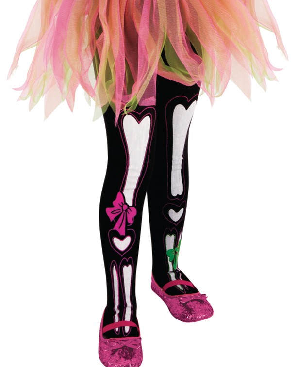 rubies-france-dia-de-los-muertos-tutu-kost-m-rosa-gr-n-mit-maske image 3