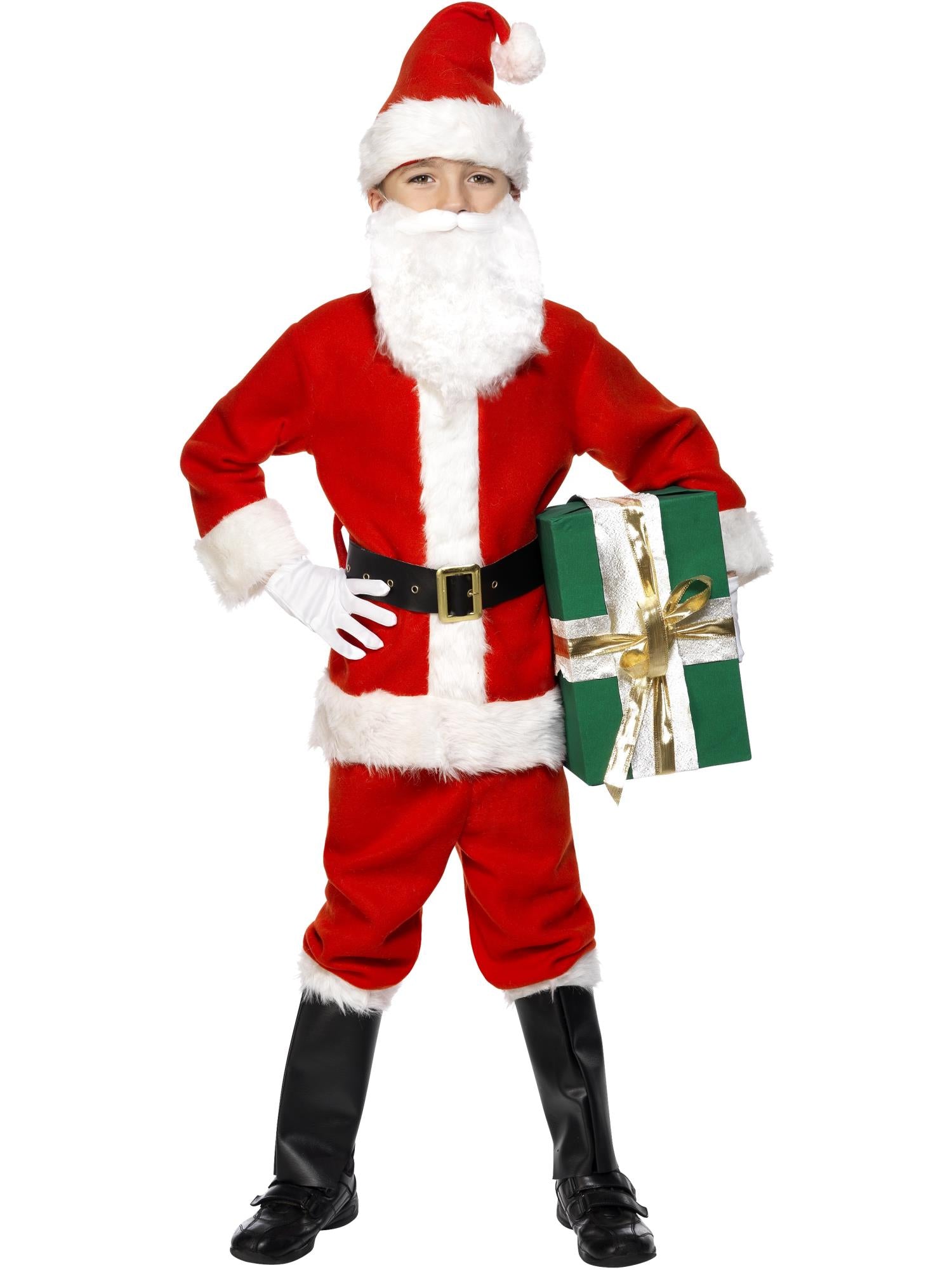 smiffys-fever-santa-kost-m-kinder-rot-7-teilig-m image 1