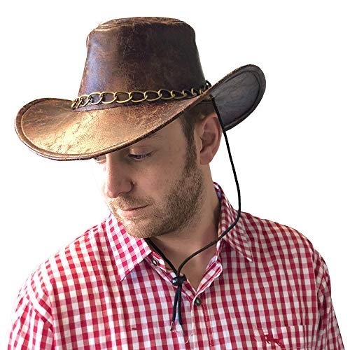 rubie-s-deluxe-cowboyhut-braun-lederoptik-58-cm image 6