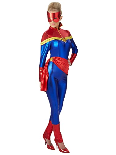 rubie-s-deluxe-captain-marvel-damenkost-m-xs-rot-blau image 5