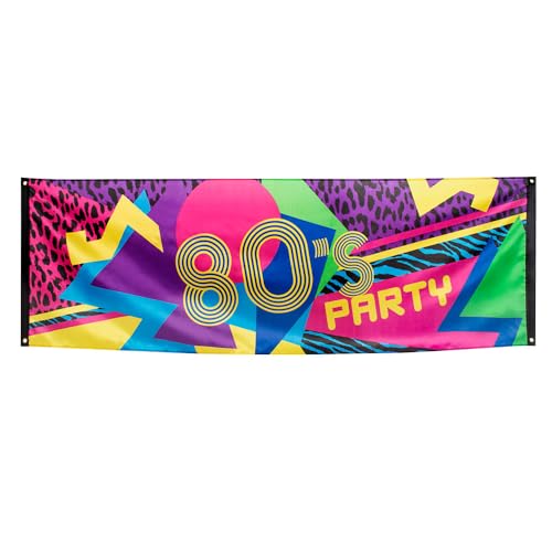 boland-decorations-44602-banner-80er-party-74x220-polyester image 3