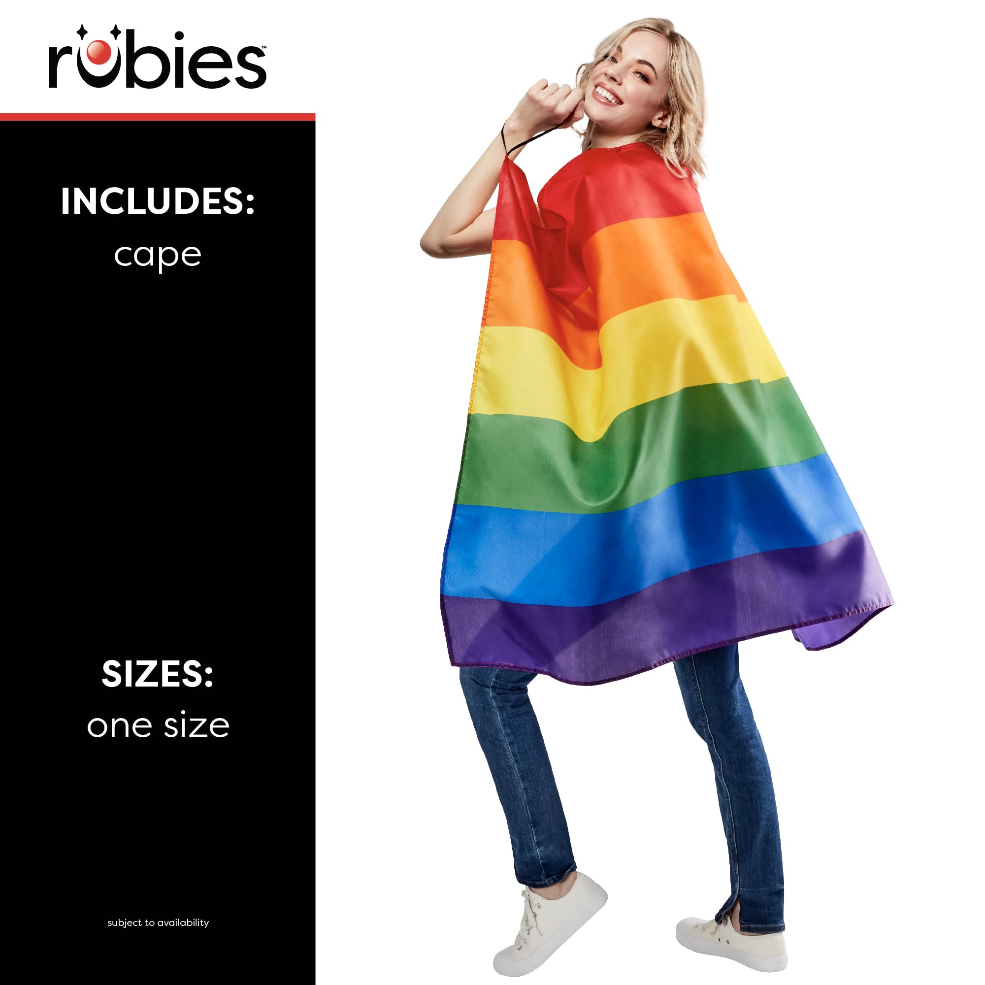 rubie-s-deluxe-pride-rainbow-cape-erwachsene-einheitsgr-e image 2