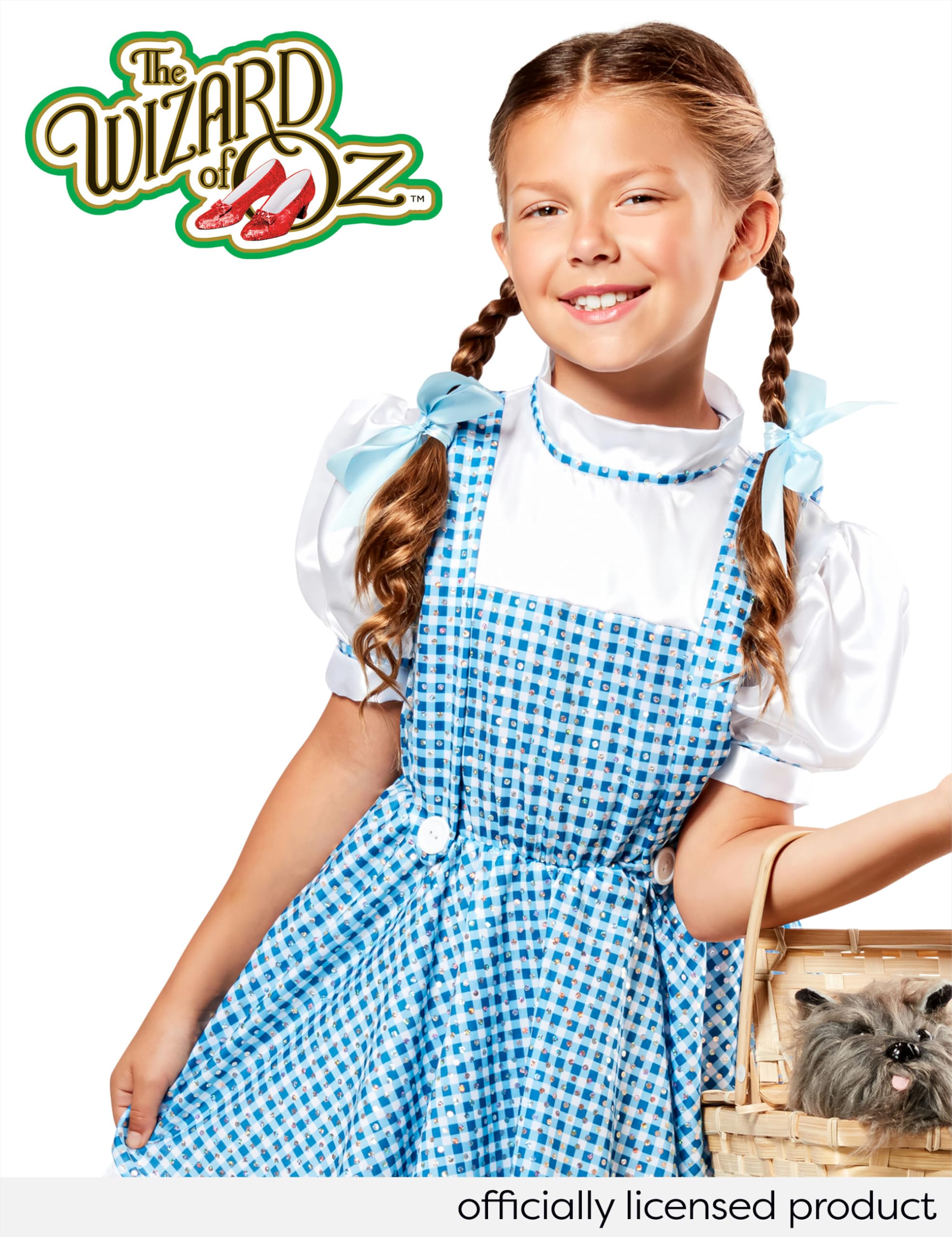 rubie-s-deluxe-dorothy-paillettenkost-m-kleinkind-mit-schleifen image 2