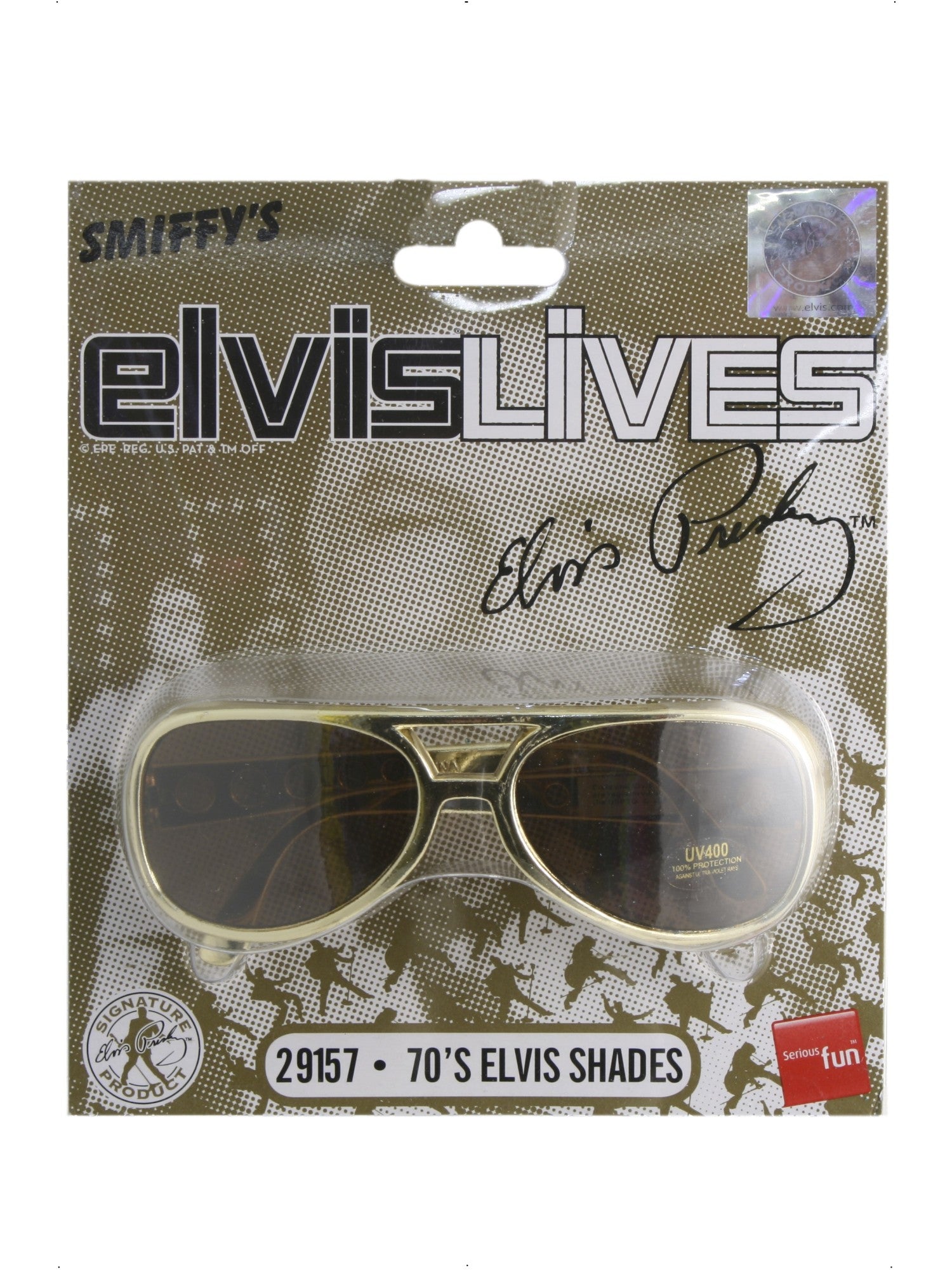 smiffys-fever-elvis-shades-kost-mbrille-gold-70er-rock image 2
