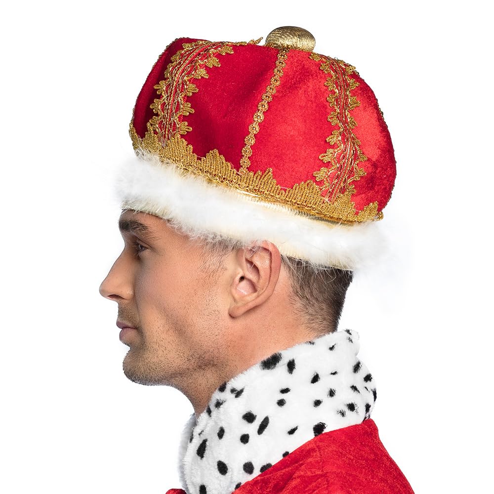 boland-headwear-krone-k-nig-rot-gold-samt-edelstein image 3