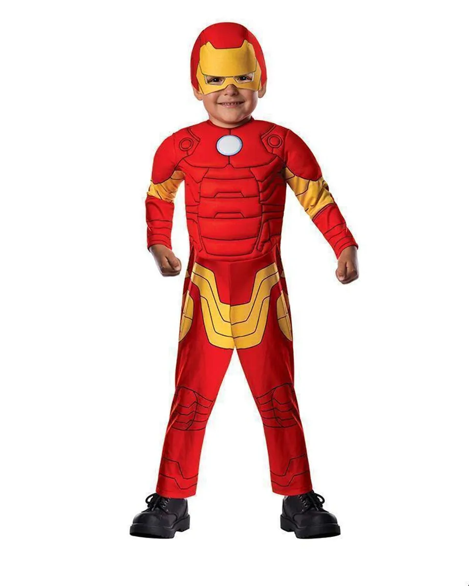rubie-s-deluxe-marvel-iron-man-muscle-kost-m-kleinkind-maske image 1