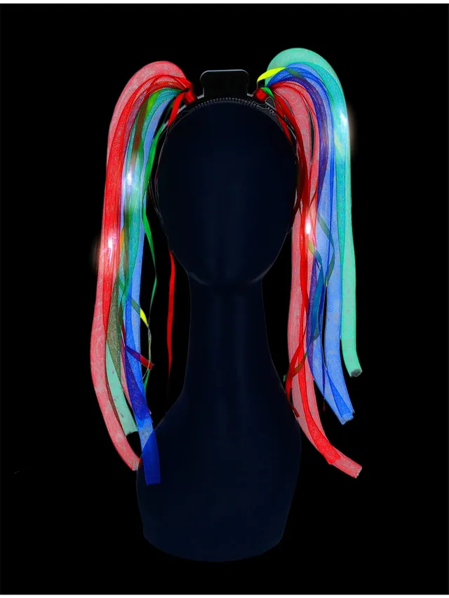 smiffys-time4fun-led-spaghetti-haarband-regenbogen image 1