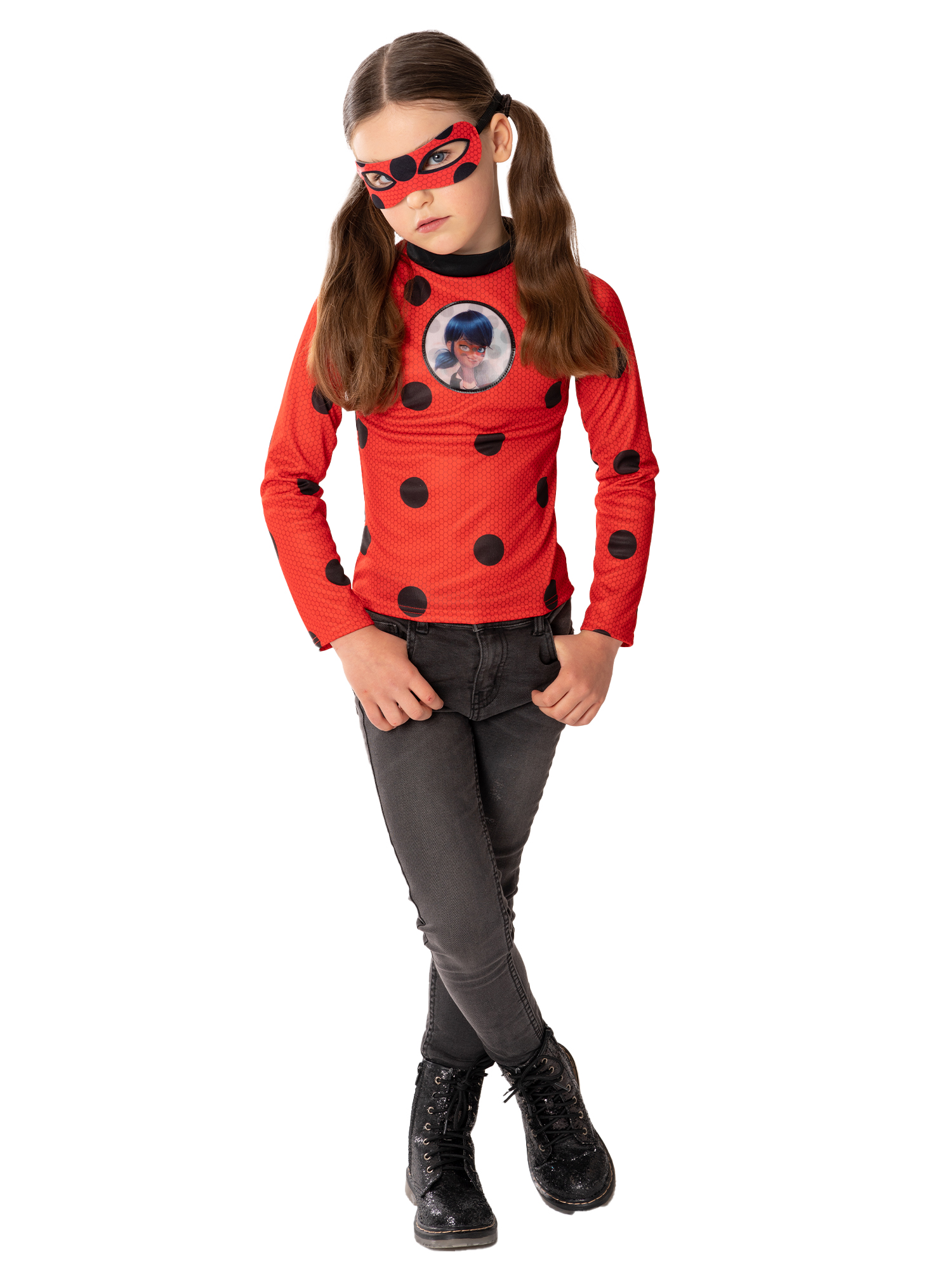 rubies-ladybug-top-kost-m-set-kinder-rot-mit-maske image 2