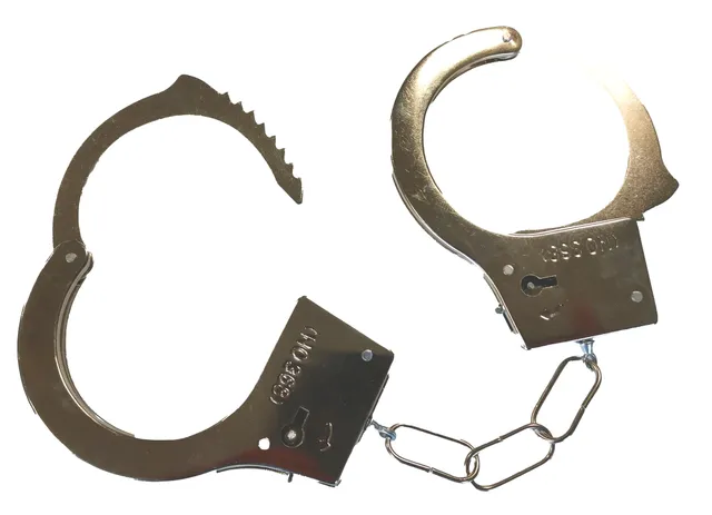 rubies-handschellen-metall-mit-schl-ssel-polizei-accessoire image 1