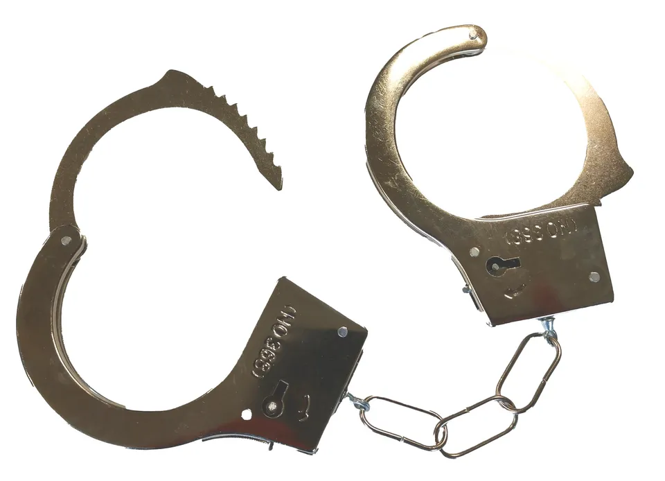 rubies-handschellen-metall-mit-schl-ssel-polizei-accessoire image 1