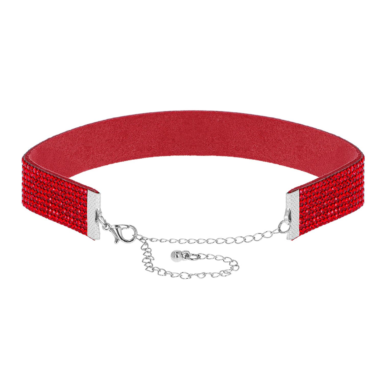 boland-accessories-crystal-choker-halskette-rot-glitzersteine image 3