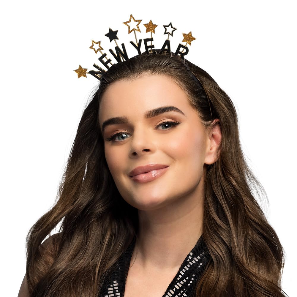 boland-new-year-tiara-haarreif-schwarz-gold-sterne image 2