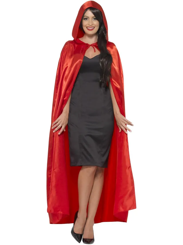 smiffys-fever-satin-kapuzenumhang-rot-f-r-erwachsene image 1