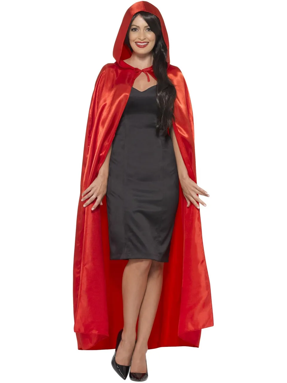 smiffys-fever-satin-kapuzenumhang-rot-f-r-erwachsene image 1