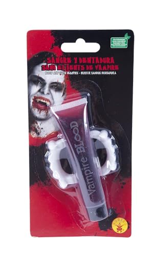 rubie-s-deluxe-vampir-zubeh-r-blut-blister-gebiss-set image 2