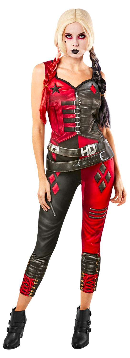 rubies-harley-quinn-the-suicide-squad-kost-m-overall-rot-schwarz-erwachsene image 8