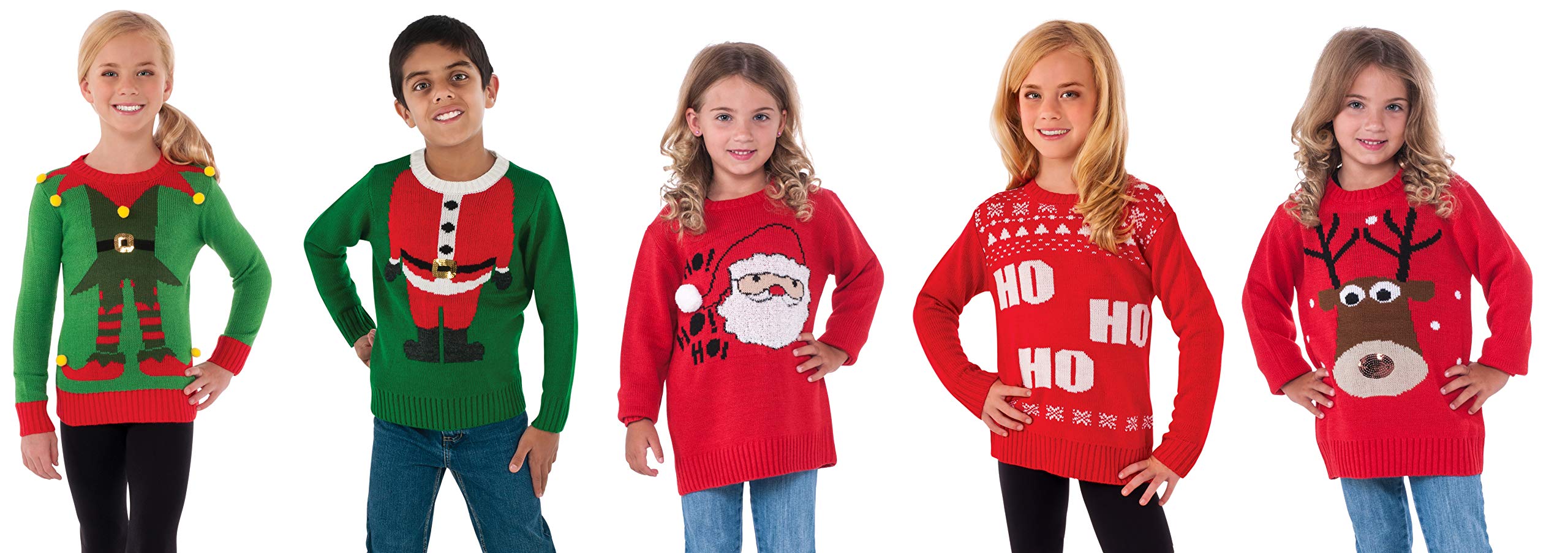 rubie-s-deluxe-ho-ho-ho-weihnachtspullover-rot-gr-l image 2