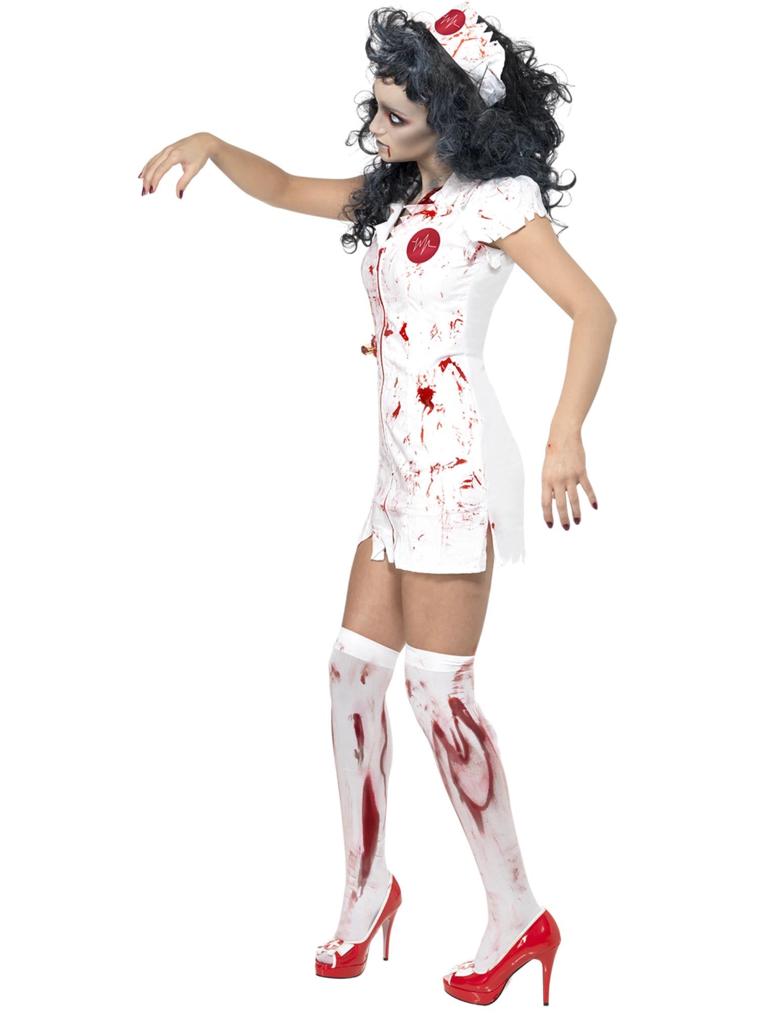 smiffys-fever-zombie-krankenschwester-kost-m-damen-wei-s image 3