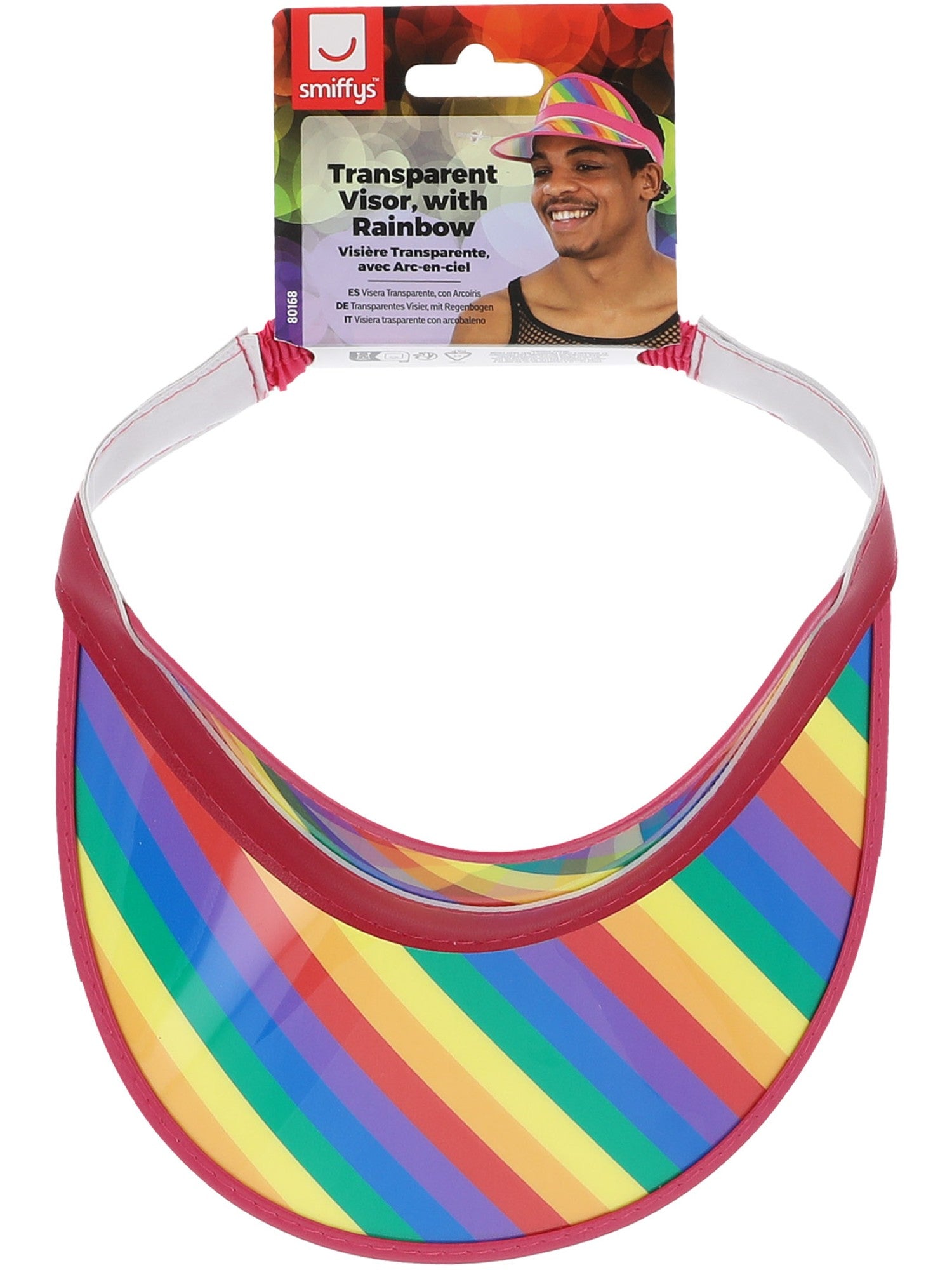 smiffys-fever-transparent-visor-regenbogen-sonnenschild image 3