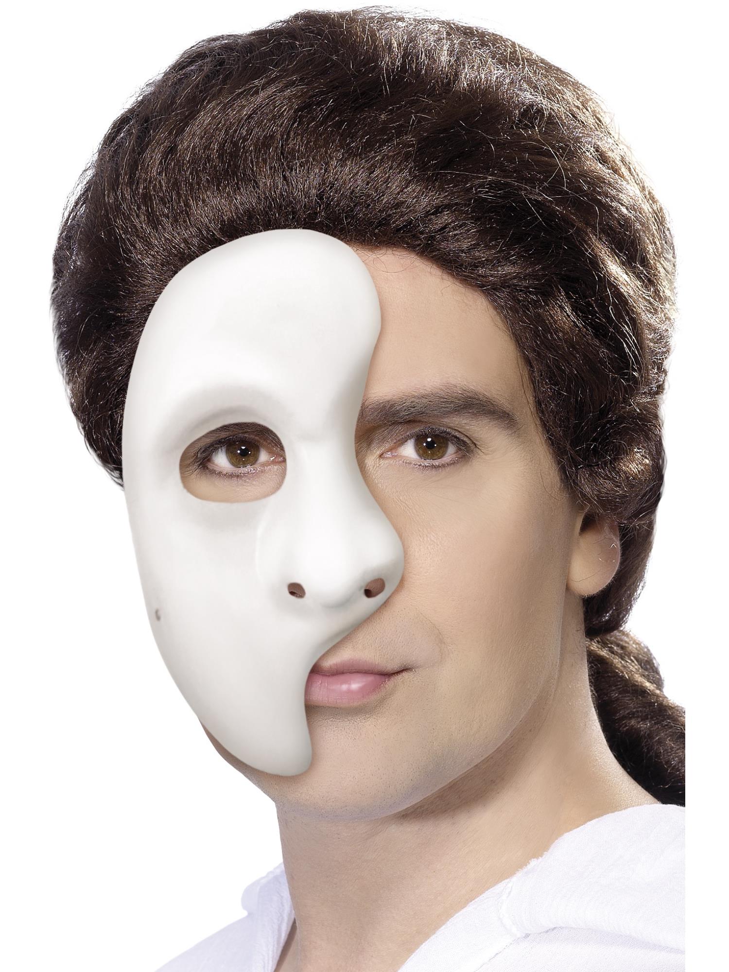 smiffys-fever-phantom-maske-wei-halbmaske image 1