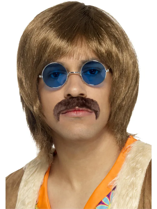 smiffys-fever-60s-hippie-kit-per-cke-herren-braun image 1