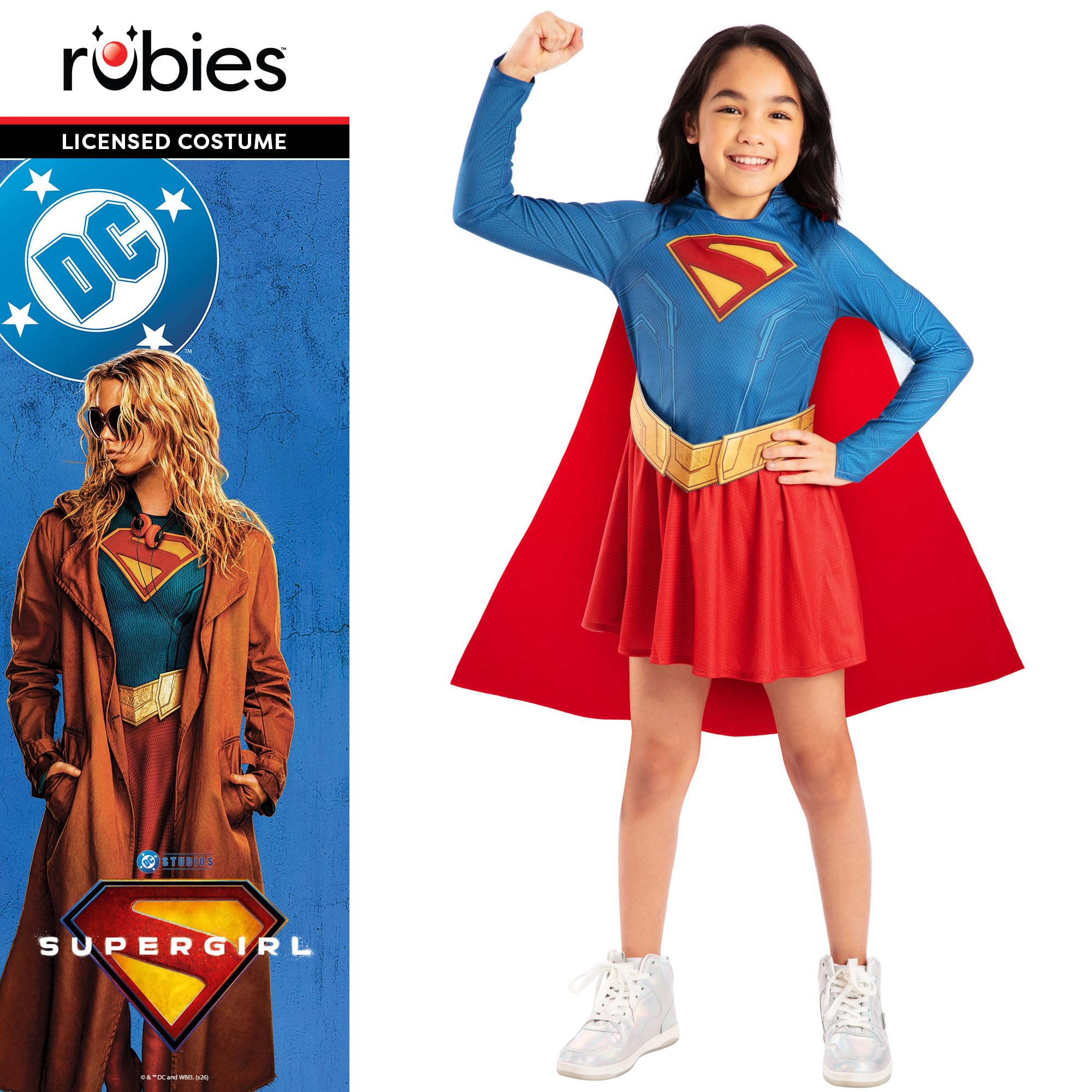 rubie-s-deluxe-supergirl-kost-m-kinder-5-6-jahre-kleid image 6