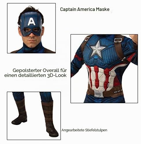 rubie-s-deluxe-captain-america-herren-kost-m-avengers-endgame image 7