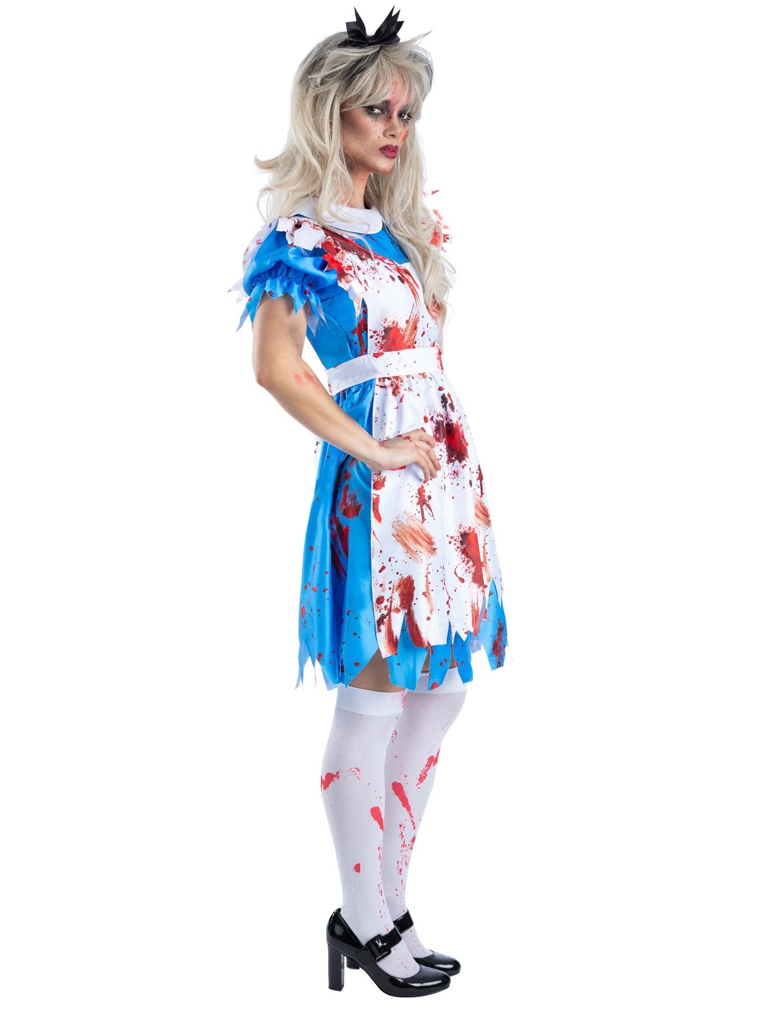 smiffys-fever-zombie-wonderland-kost-m-damen-blau-3-tlg image 3