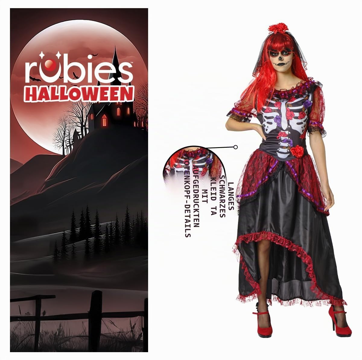 rubie-s-deluxe-la-catrina-damenkost-m-kleid-halloween image 3
